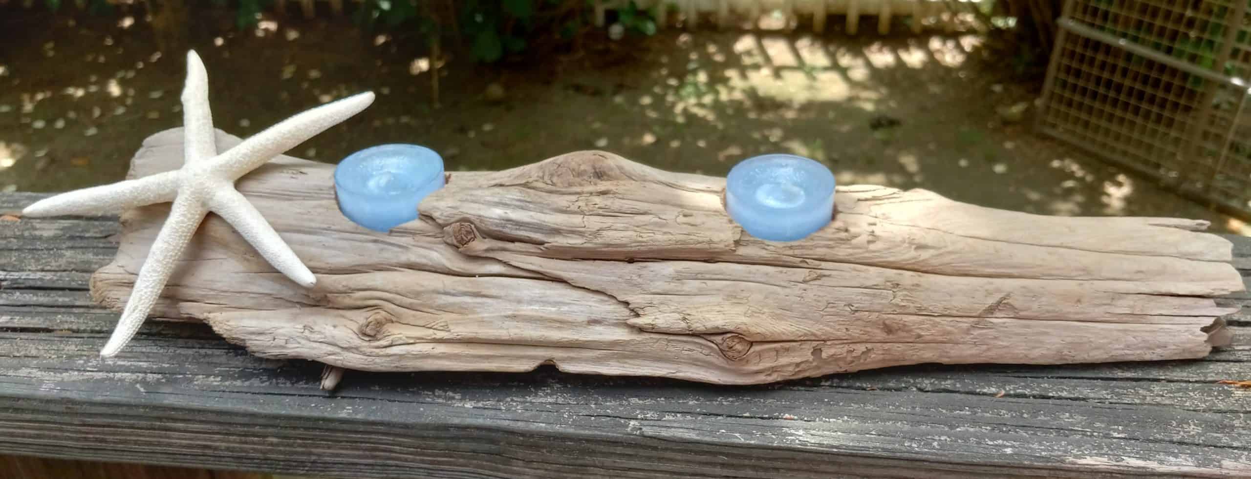 Driftwood meeting place.  Sea glass art diy, Sea glass art projects, Sea  glass crafts